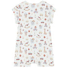 Baby Boys White Toys Romper, 1, hi-res